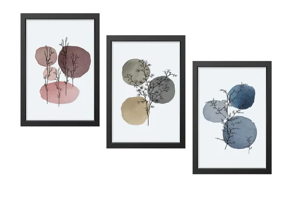 Black__Abstract_Hd_Print_Painting_Set_Of_3_With_Frame_|_For_Home,_Living_Room_Gallery_&_Office,_Black_Frame,_Size_-_13.50_X_19.50_Inch,_Sf367