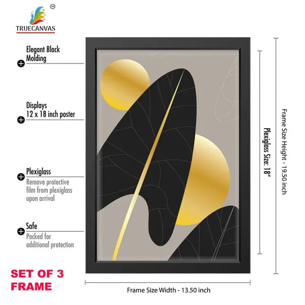 Black__Abstract_Hd_Print_Painting_Set_Of_3_With_Frame_|_For_Home,_Living_Room_Gallery_&_Office,_Black_Frame,_Size_-_13.50_X_19.50_Inch,_Sf370