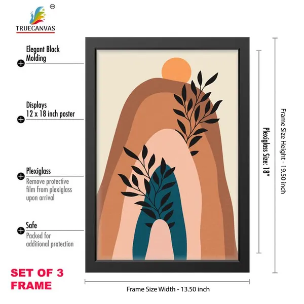 Black__Abstract_Hd_Print_Painting_Set_Of_3_With_Frame_|_For_Home,_Living_Room_Gallery_&_Office,_Black_Frame,_Size_-_13.50_X_19.50_Inch,_Sf371