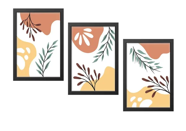 Black__Abstract_Hd_Print_Painting_Set_Of_3_With_Frame_|_For_Home,_Living_Room_Gallery_&_Office,_Black_Frame,_Size_-_13.50_X_19.50_Inch,_Sf376
