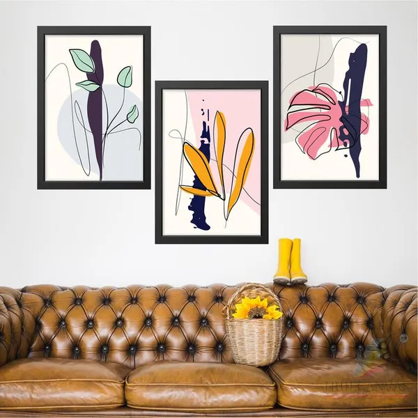 Black__Abstract_Hd_Print_Painting_Set_Of_3_With_Frame_|_For_Home,_Living_Room_Gallery_&_Office,_Black_Frame,_Size_-_13.50_X_19.50_Inch,_Sf380