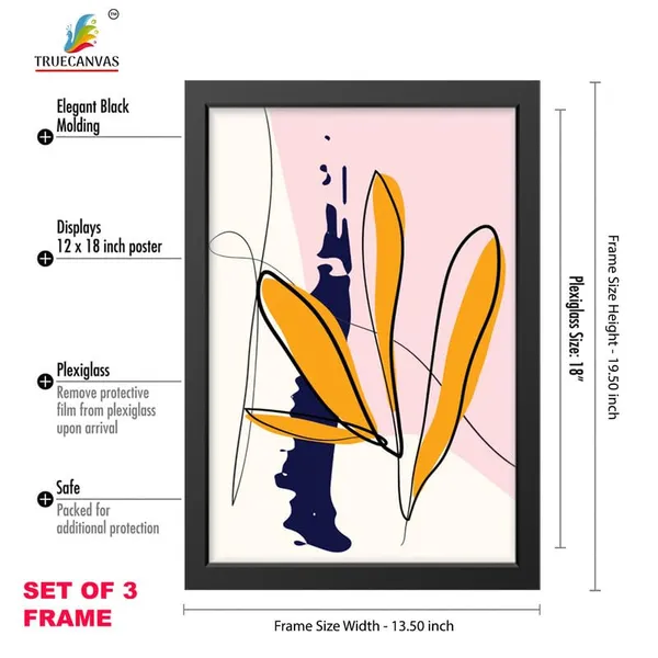 Black__Abstract_Hd_Print_Painting_Set_Of_3_With_Frame_|_For_Home,_Living_Room_Gallery_&_Office,_Black_Frame,_Size_-_13.50_X_19.50_Inch,_Sf380