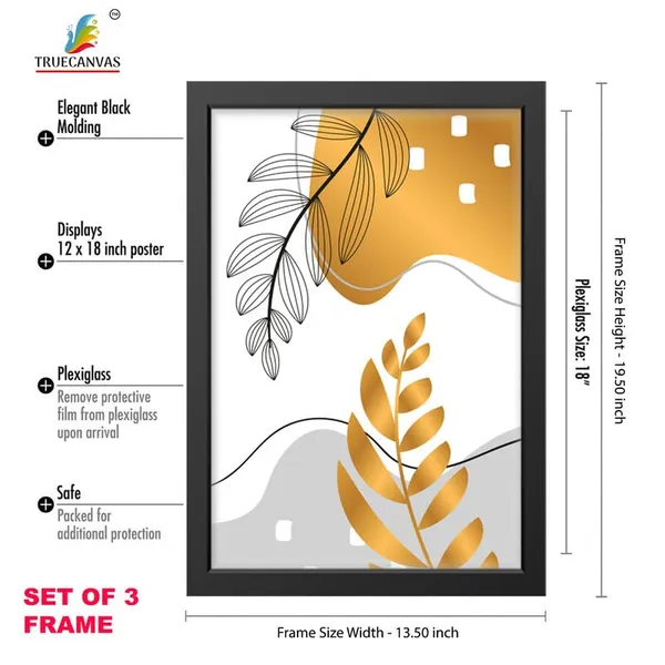 Black__Abstract_Hd_Print_Painting_Set_Of_3_With_Frame_|_For_Home,_Living_Room_Gallery_&_Office,_Black_Frame,_Size_-_13.50_X_19.50_Inch,_Sf383
