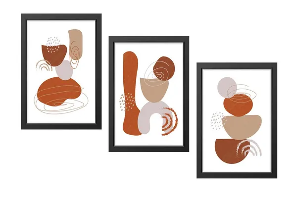 Black__Abstract_Hd_Print_Painting_Set_Of_3_With_Frame_|_For_Home,_Living_Room_Gallery_&_Office,_Black_Frame,_Size_-_13.50_X_19.50_Inch,_Sf384