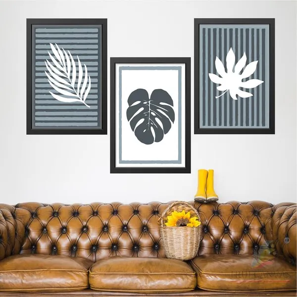 Black__Abstract_Hd_Print_Painting_Set_Of_3_With_Frame_|_For_Home,_Living_Room_Gallery_&_Office,_Black_Frame,_Size_-_13.50_X_19.50_Inch,_Sf385