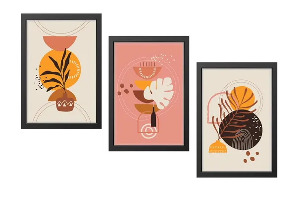 Black__Abstract_Hd_Print_Painting_Set_Of_3_With_Frame_|_For_Home,_Living_Room_Gallery_&_Office,_Black_Frame,_Size_-_13.50_X_19.50_Inch,_Sf388
