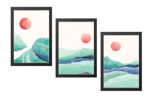 Black__Abstract_Hd_Print_Painting_Set_Of_3_With_Frame_|_For_Home,_Living_Room_Gallery_&_Office,_Black_Frame,_Size_-_13.50_X_19.50_Inch,_Sf390