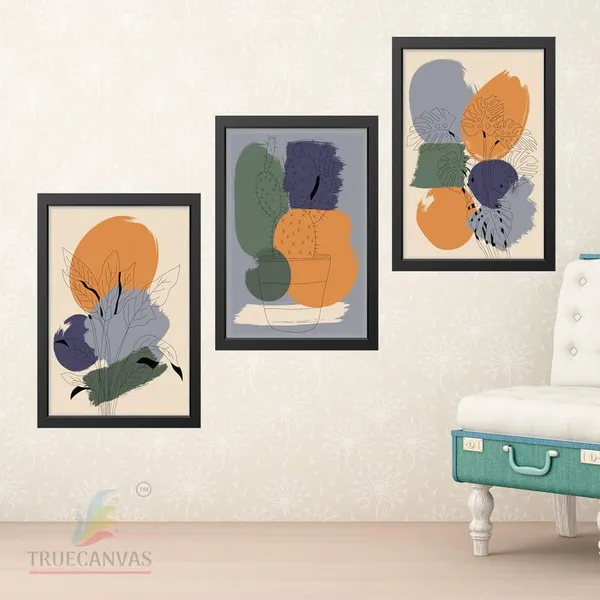 Black__Abstract_Hd_Print_Painting_Set_Of_3_With_Frame_|_For_Home,_Living_Room_Gallery_&_Office,_Black_Frame,_Size_-_13.50_X_19.50_Inch,_Sf394