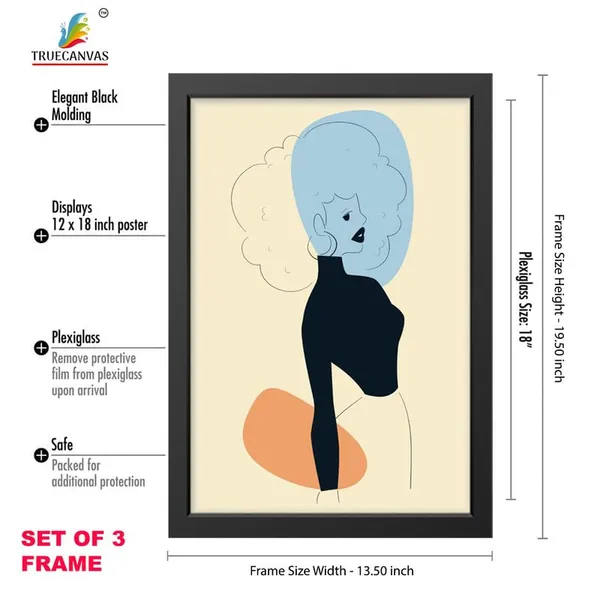 Black__Abstract_Hd_Print_Painting_Set_Of_3_With_Frame_|_For_Home,_Living_Room_Gallery_&_Office,_Black_Frame,_Size_-_13.50_X_19.50_Inch,_Sf395