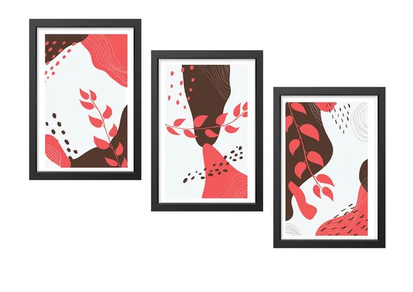 Black__Abstract_Hd_Print_Painting_Set_Of_3_With_Frame_|_For_Home,_Living_Room_Gallery_&_Office,_Black_Frame,_Size_-_13.50_X_19.50_Inch,_Sf396