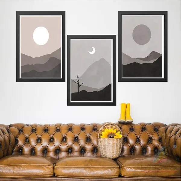 Black__Abstract_Hd_Print_Painting_Set_Of_3_With_Frame_|_For_Home,_Living_Room_Gallery_&_Office,_Black_Frame,_Size_-_13.50_X_19.50_Inch,_Sf397