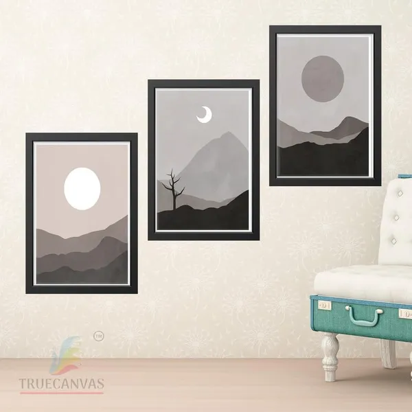 Black__Abstract_Hd_Print_Painting_Set_Of_3_With_Frame_|_For_Home,_Living_Room_Gallery_&_Office,_Black_Frame,_Size_-_13.50_X_19.50_Inch,_Sf397