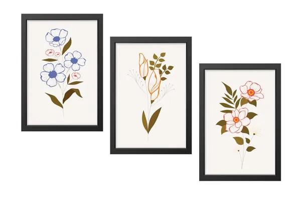 Black__Abstract_Hd_Print_Painting_Set_Of_3_With_Frame_|_For_Home,_Living_Room_Gallery_&_Office,_Black_Frame,_Size_-_13.50_X_19.50_Inch,_Sf399
