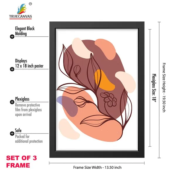 Black__Abstract_Hd_Print_Painting_Set_Of_3_With_Frame_|_For_Home,_Living_Room_Gallery_&_Office,_Black_Frame,_Size_-_13.50_X_19.50_Inch,_Sf409