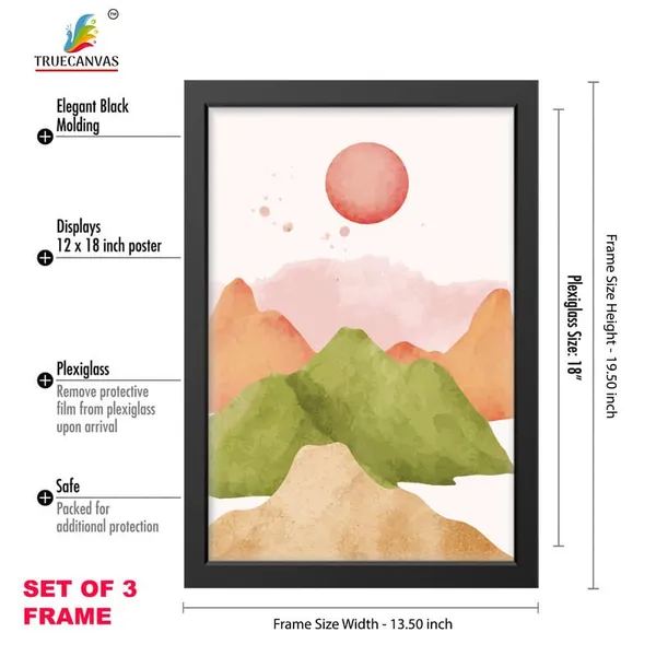 Black__Abstract_Hd_Print_Painting_Set_Of_3_With_Frame_|_For_Home,_Living_Room_Gallery_&_Office,_Black_Frame,_Size_-_13.50_X_19.50_Inch,_Sf411