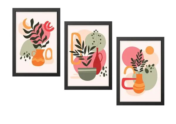 Black__Abstract_Hd_Print_Painting_Set_Of_3_With_Frame_|_For_Home,_Living_Room_Gallery_&_Office,_Black_Frame,_Size_-_13.50_X_19.50_Inch,_Sf412
