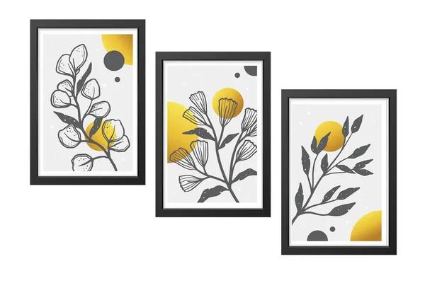 Black__Abstract_Hd_Print_Painting_Set_Of_3_With_Frame_|_For_Home,_Living_Room_Gallery_&_Office,_Black_Frame,_Size_-_13.50_X_19.50_Inch,_Sf413