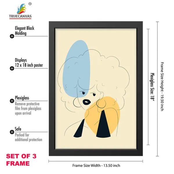 Black__Abstract_Hd_Print_Painting_Set_Of_3_With_Frame_|_For_Home,_Living_Room_Gallery_&_Office,_Black_Frame,_Size_-_13.50_X_19.50_Inch,_Sf426