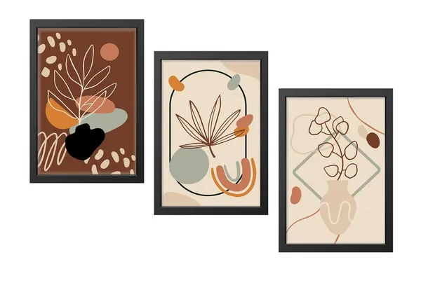 Black__Abstract_Hd_Print_Painting_Set_Of_3_With_Frame_|_For_Home,_Living_Room_Gallery_&_Office,_Black_Frame,_Size_-_13.50_X_19.50_Inch,_Sf431