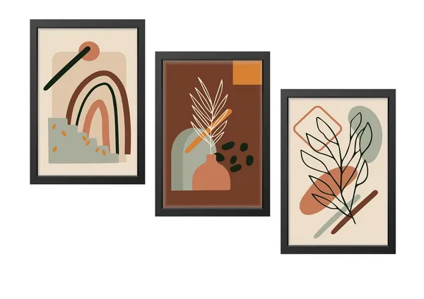 Black__Abstract_Hd_Print_Painting_Set_Of_3_With_Frame_|_For_Home,_Living_Room_Gallery_&_Office,_Black_Frame,_Size_-_13.50_X_19.50_Inch,_Sf433