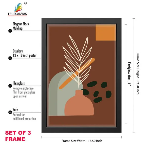 Black__Abstract_Hd_Print_Painting_Set_Of_3_With_Frame_|_For_Home,_Living_Room_Gallery_&_Office,_Black_Frame,_Size_-_13.50_X_19.50_Inch,_Sf433