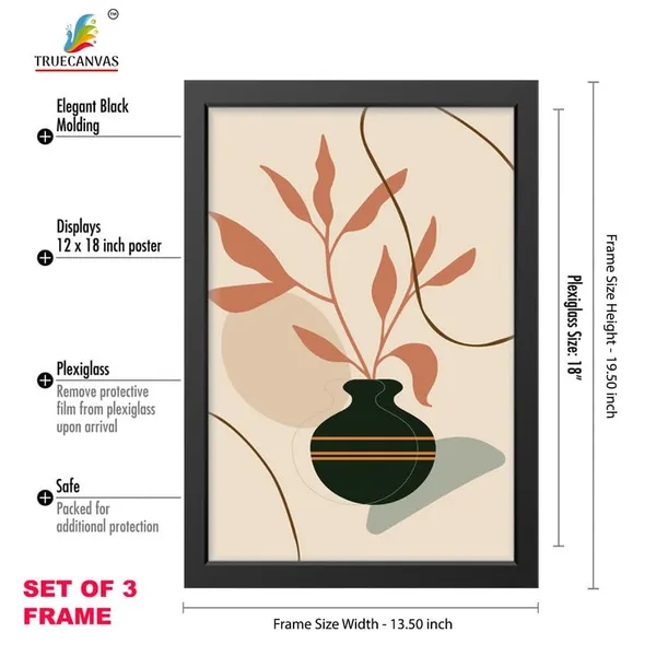 Black__Abstract_Hd_Print_Painting_Set_Of_3_With_Frame_|_For_Home,_Living_Room_Gallery_&_Office,_Black_Frame,_Size_-_13.50_X_19.50_Inch,_Sf434