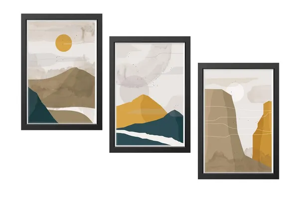 Black__Abstract_Hd_Print_Painting_Set_Of_3_With_Frame_|_For_Home,_Living_Room_Gallery_&_Office,_Black_Frame,_Size_-_13.50_X_19.50_Inch,_Sf435