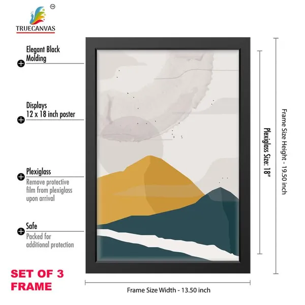 Black__Abstract_Hd_Print_Painting_Set_Of_3_With_Frame_|_For_Home,_Living_Room_Gallery_&_Office,_Black_Frame,_Size_-_13.50_X_19.50_Inch,_Sf435