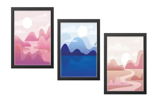 Black__Abstract_Hd_Print_Painting_Set_Of_3_With_Frame_|_For_Home,_Living_Room_Gallery_&_Office,_Black_Frame,_Size_-_13.50_X_19.50_Inch,_Sf436