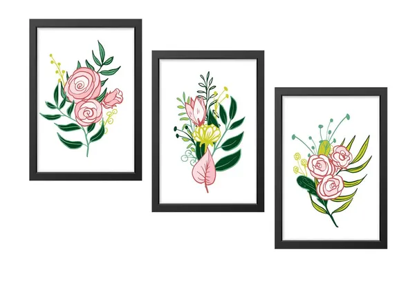 Multicolor_Abstract_Hd_Print_Painting_Set_Of_3_With_Frame_|_For_Home,_Living_Room_Gallery_&_Office,_Black_Frame,_Size_-_13.50_X_19.50_Inch,_Sf440