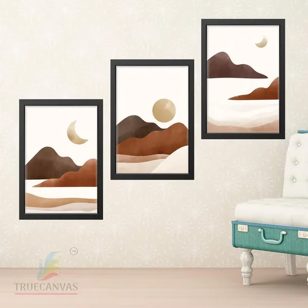 Black__Abstract_Hd_Print_Painting_Set_Of_3_With_Frame_|_For_Home,_Living_Room_Gallery_&_Office,_Black_Frame,_Size_-_13.50_X_19.50_Inch,_Sf443