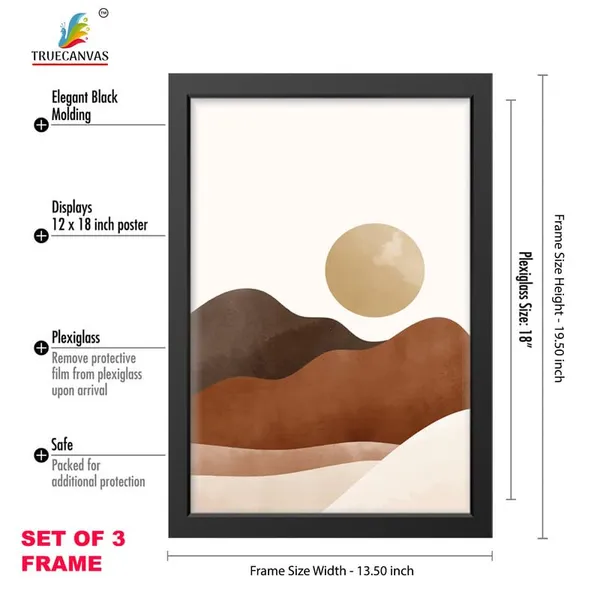 Black__Abstract_Hd_Print_Painting_Set_Of_3_With_Frame_|_For_Home,_Living_Room_Gallery_&_Office,_Black_Frame,_Size_-_13.50_X_19.50_Inch,_Sf443