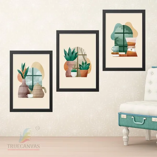 Black__Abstract_Hd_Print_Painting_Set_Of_3_With_Frame_|_For_Home,_Living_Room_Gallery_&_Office,_Black_Frame,_Size_-_13.50_X_19.50_Inch,_Sf447