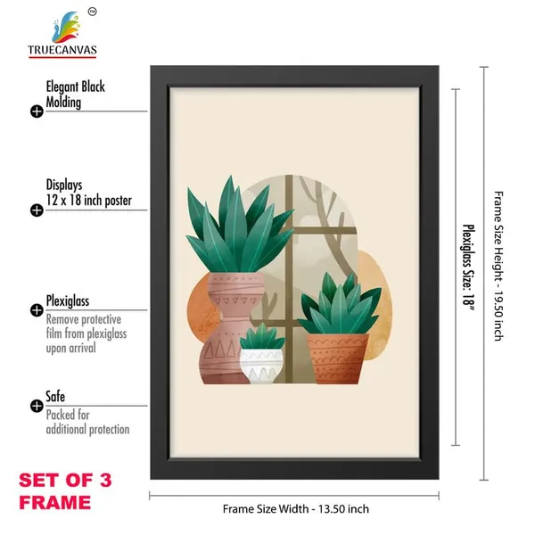 Black__Abstract_Hd_Print_Painting_Set_Of_3_With_Frame_|_For_Home,_Living_Room_Gallery_&_Office,_Black_Frame,_Size_-_13.50_X_19.50_Inch,_Sf447