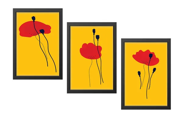Black__Abstract_Hd_Print_Painting_Set_Of_3_With_Frame_|_For_Home,_Living_Room_Gallery_&_Office,_Black_Frame,_Size_-_13.50_X_19.50_Inch,_Sf449