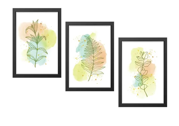 Multicolor_Abstract_Hd_Print_Painting_Set_Of_3_With_Frame_|_For_Home,_Living_Room_Gallery_&_Office,_Black_Frame,_Size_-_13.50_X_19.50_Inch,_Sf451