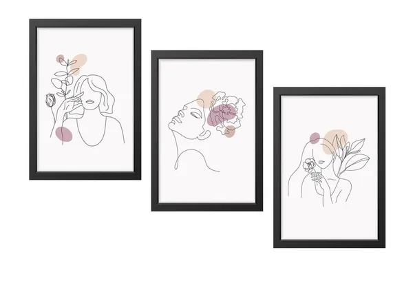 Black__Abstract_Hd_Print_Painting_Set_Of_3_With_Frame_|_For_Home,_Living_Room_Gallery_&_Office,_Black_Frame,_Size_-_13.50_X_19.50_Inch,_Sf453