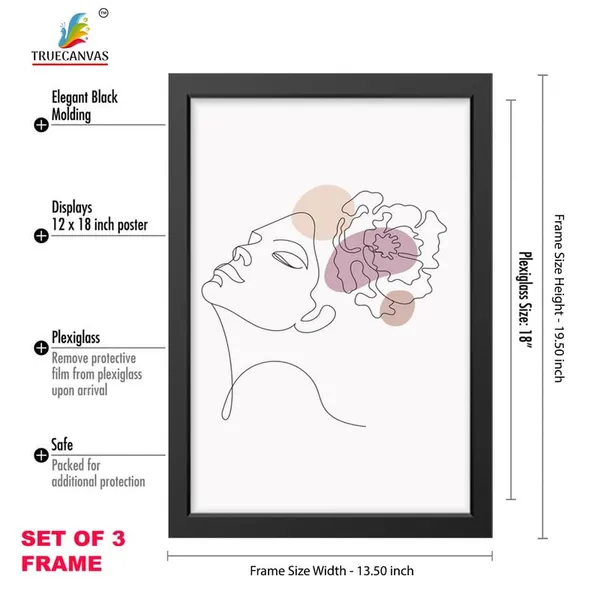 Black__Abstract_Hd_Print_Painting_Set_Of_3_With_Frame_|_For_Home,_Living_Room_Gallery_&_Office,_Black_Frame,_Size_-_13.50_X_19.50_Inch,_Sf453