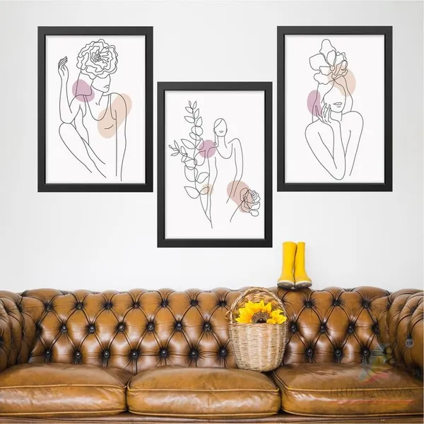 Black__Abstract_Hd_Print_Painting_Set_Of_3_With_Frame_|_For_Home,_Living_Room_Gallery_&_Office,_Black_Frame,_Size_-_13.50_X_19.50_Inch,_Sf454