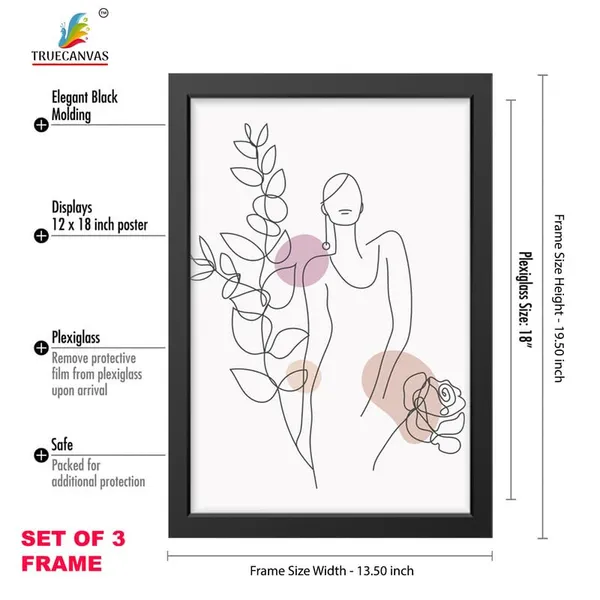 Black__Abstract_Hd_Print_Painting_Set_Of_3_With_Frame_|_For_Home,_Living_Room_Gallery_&_Office,_Black_Frame,_Size_-_13.50_X_19.50_Inch,_Sf454