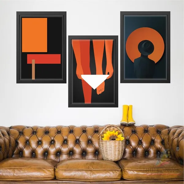 Black__Abstract_Hd_Print_Painting_Set_Of_3_With_Frame_|_For_Home,_Living_Room_Gallery_&_Office,_Black_Frame,_Size_-_13.50_X_19.50_Inch,_Sf468