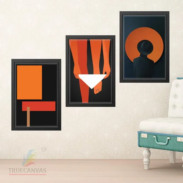 Black__Abstract_Hd_Print_Painting_Set_Of_3_With_Frame_|_For_Home,_Living_Room_Gallery_&_Office,_Black_Frame,_Size_-_13.50_X_19.50_Inch,_Sf468