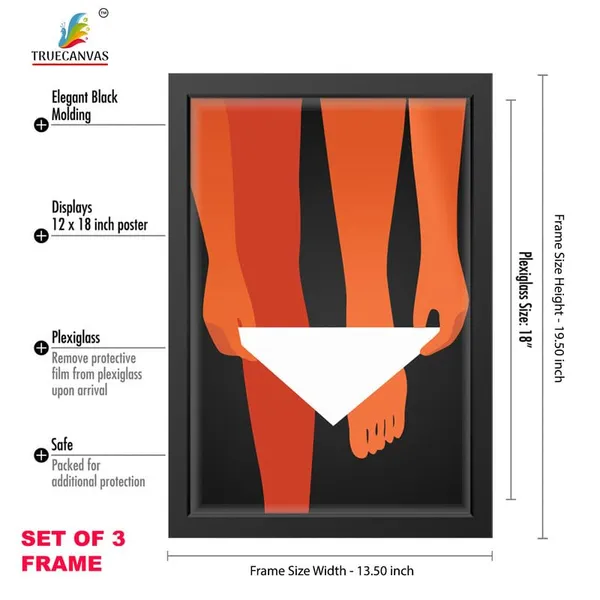 Black__Abstract_Hd_Print_Painting_Set_Of_3_With_Frame_|_For_Home,_Living_Room_Gallery_&_Office,_Black_Frame,_Size_-_13.50_X_19.50_Inch,_Sf468