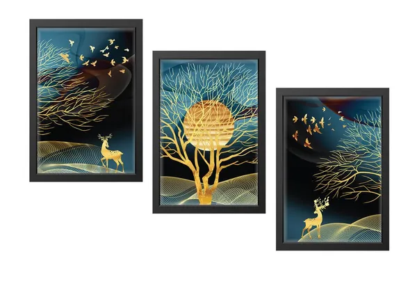 Multicolor_Abstract_Hd_Print_Painting_Set_Of_3_With_Frame_|_For_Home,_Living_Room_Gallery_&_Office,_Black_Frame,_Size_-_13.50_X_19.50_Inch,_Sf470