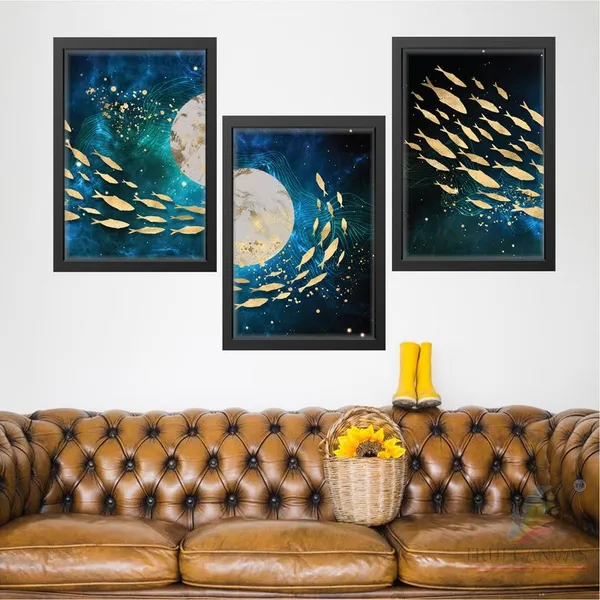 Black__Abstract_Hd_Print_Painting_Set_Of_3_With_Frame_|_For_Home,_Living_Room_Gallery_&_Office,_Black_Frame,_Size_-_13.50_X_19.50_Inch,_Sf472