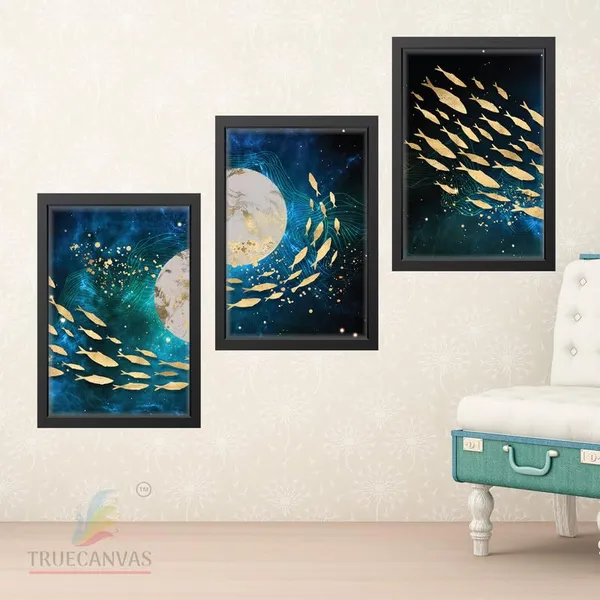 Black__Abstract_Hd_Print_Painting_Set_Of_3_With_Frame_|_For_Home,_Living_Room_Gallery_&_Office,_Black_Frame,_Size_-_13.50_X_19.50_Inch,_Sf472