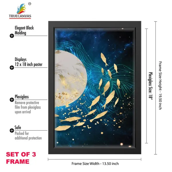 Black__Abstract_Hd_Print_Painting_Set_Of_3_With_Frame_|_For_Home,_Living_Room_Gallery_&_Office,_Black_Frame,_Size_-_13.50_X_19.50_Inch,_Sf472