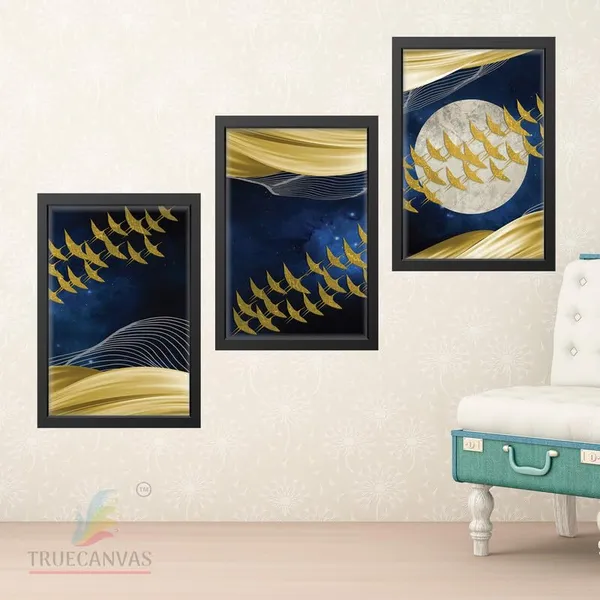 Black__Abstract_Hd_Print_Painting_Set_Of_3_With_Frame_|_For_Home,_Living_Room_Gallery_&_Office,_Black_Frame,_Size_-_13.50_X_19.50_Inch,_Sf474