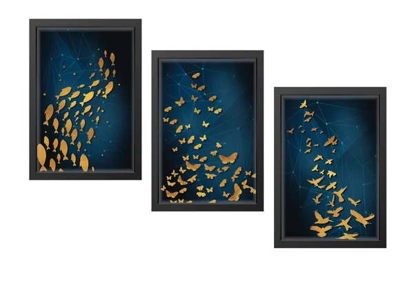 Black__Abstract_Hd_Print_Painting_Set_Of_3_With_Frame_|_For_Home,_Living_Room_Gallery_&_Office,_Black_Frame,_Size_-_13.50_X_19.50_Inch,_Sf476