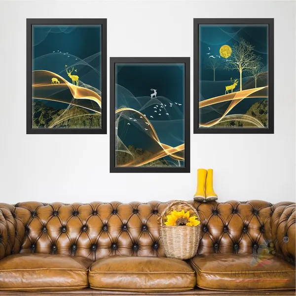 Black__Abstract_Hd_Print_Painting_Set_Of_3_With_Frame_|_For_Home,_Living_Room_Gallery_&_Office,_Black_Frame,_Size_-_13.50_X_19.50_Inch,_Sf478